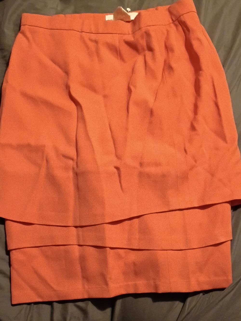 Escada Coral Layered High-Low Pencil Skirt